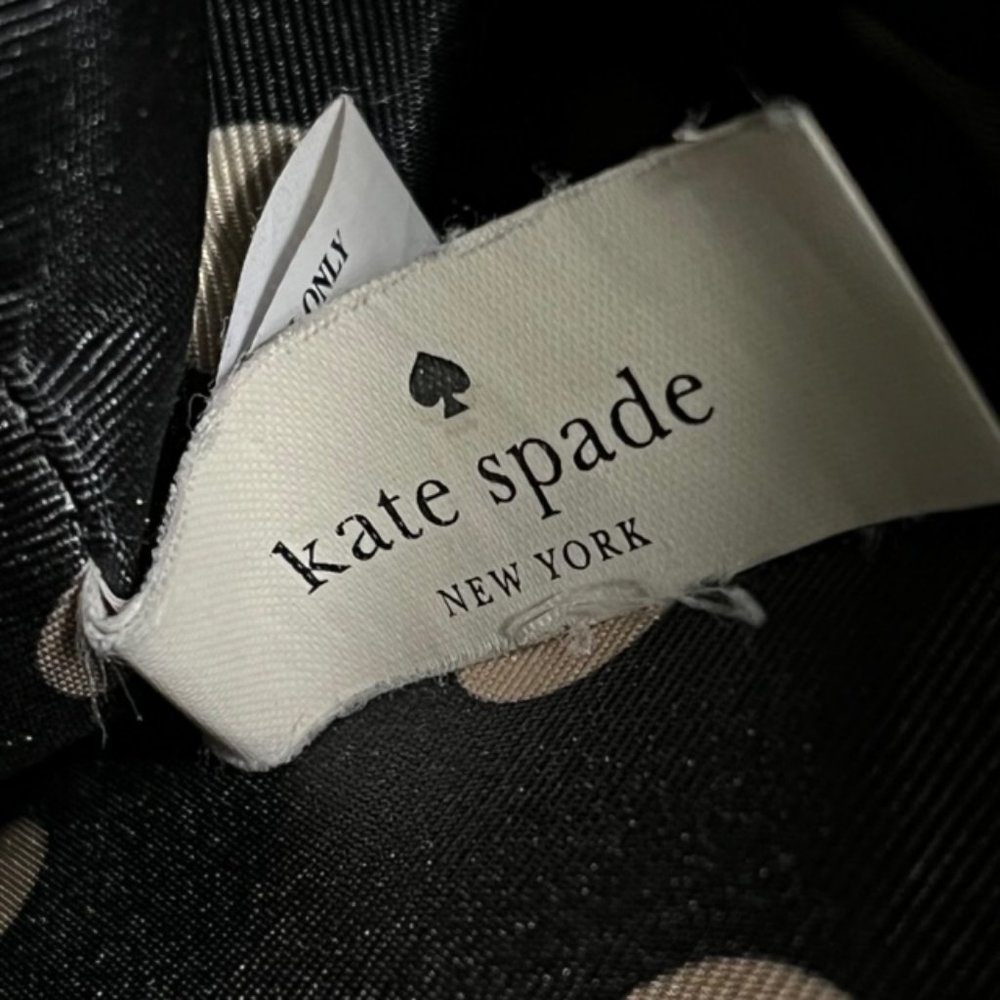 KATE SPADE New York Tri-Compartment Black Textured Patent Leather Tote - Picture 4 of 16